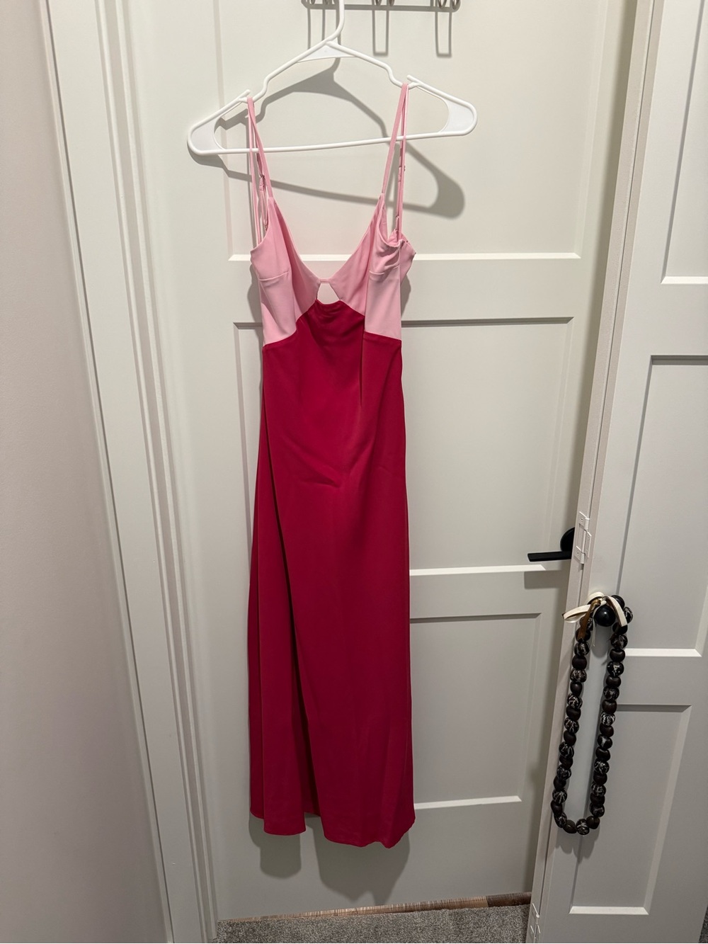 Abercrombie & Fitch Two-Tone Pink Maxi Slip Dress